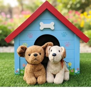 TUFFY Brown Terrier, RUFUS Welsh Terrier pups Retired Ty Beanie Baby Lot of 2